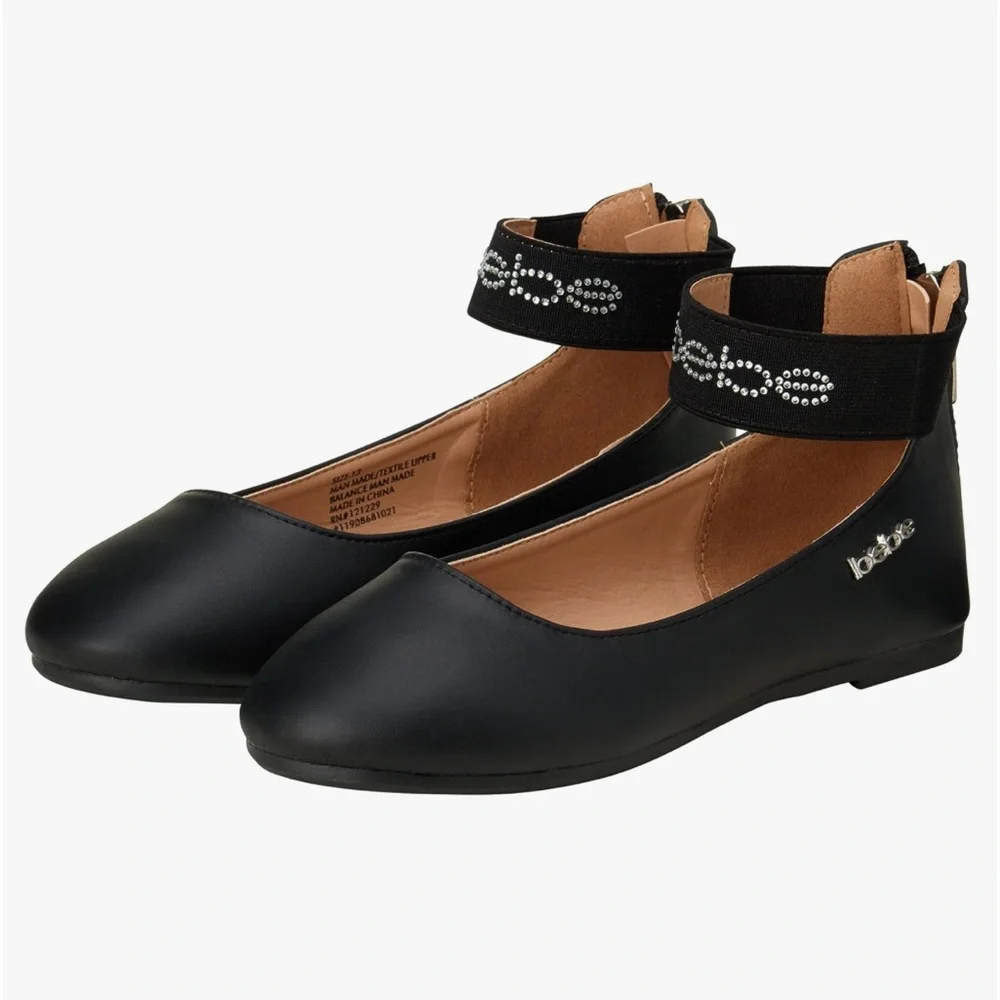 BEBE LITTLE GIRLS BALLET FLAT MARY JANE DRESS SHOE SIZE 7